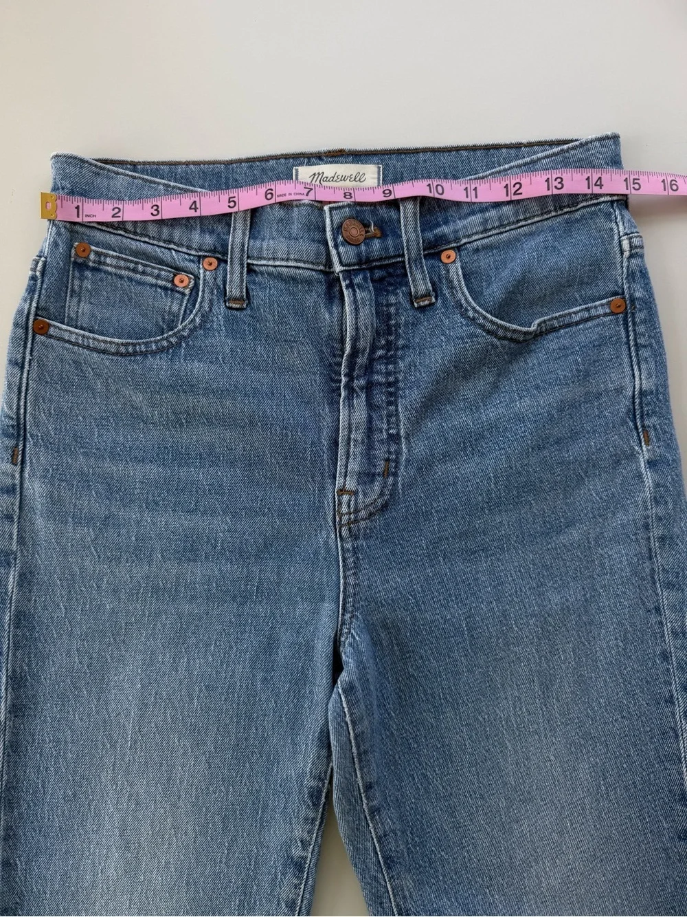 Madewell Perfect Vintage Crop Jeans Blue Wash 27